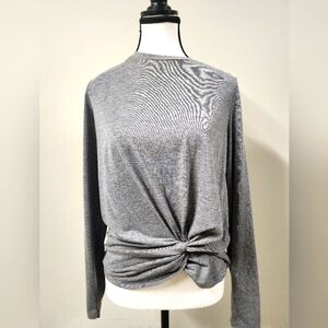 Cute Charlie Paige Gray Long Sleeve Top Size Small